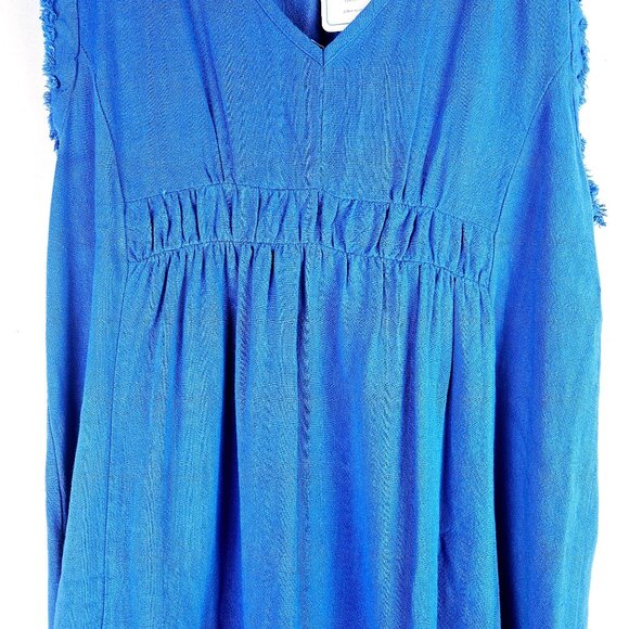 Umgee Red, White & Boujee Dress, Sleeveless, V-Neck, Sz M - Picture 4 of 12